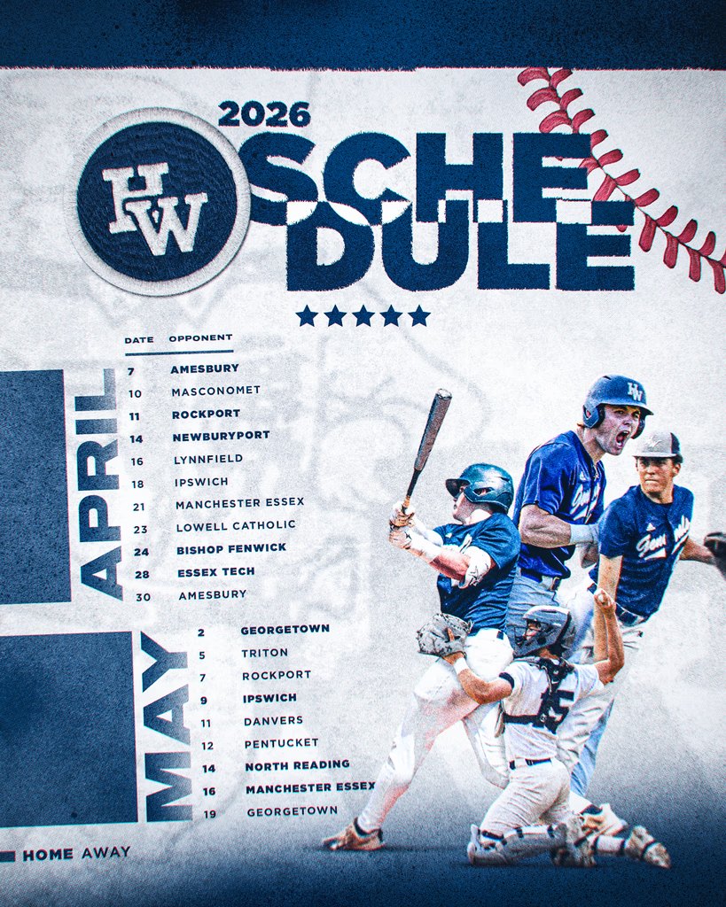 Hamilton-Wenham Generals 2026 baseball schedule